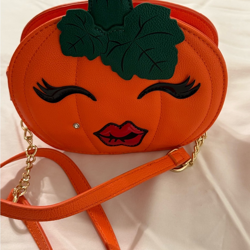 Betsey Johnson Pumpkin Crossbody Purse